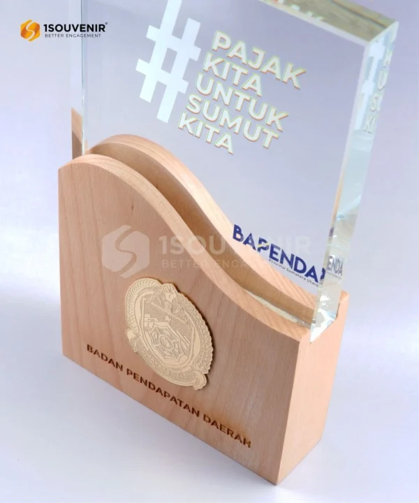 DETAIL-PKR298 Crystal Plaque of Badan Pendapatan Daerah