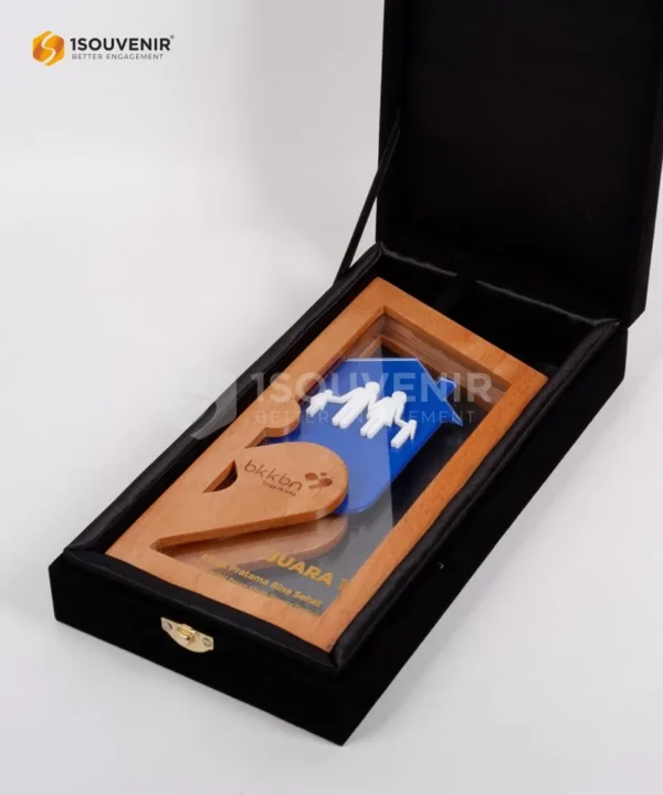 DETAIL2-PK448 Wooden Plaque of Appreciation for Private Clinic Contributions