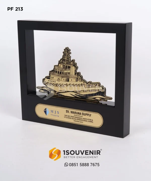 PF213 Framed Plaque of Ship SV Waruna