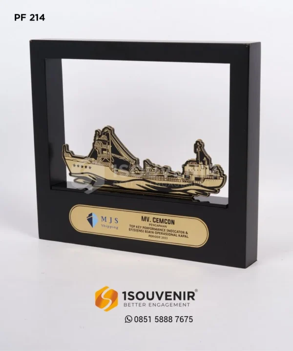 PF214 Framed Plaque of Ship MV Cemcon