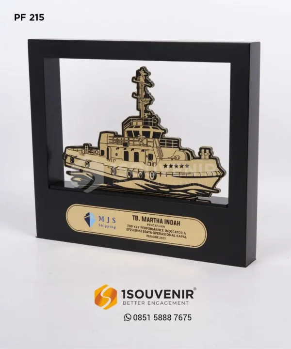 PF215 Frame Plaque of Tugboat TB. Martha