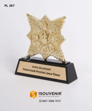 PL267 Metal Plaque of Surya Majapahit