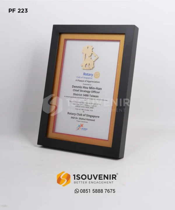 PF223 Frame Plaque Rotary Club