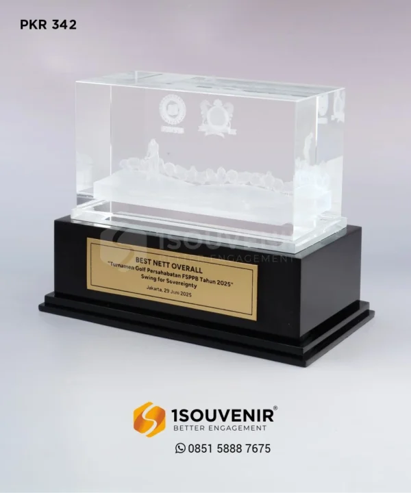 PKR342 Crystal Plaque Friendly Golf Tournament