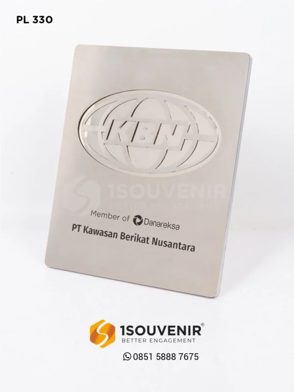 PL330 Metal Plaque Kawasan Berikat Nusantara