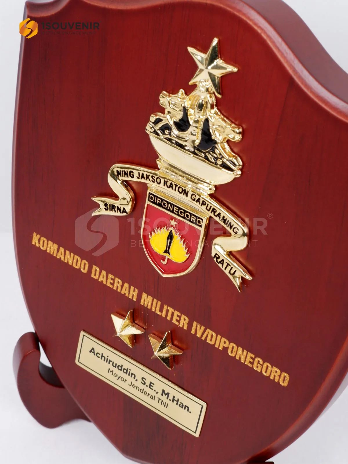DETAIL-PK606 Wooden Plaque Komando Daerah Militer IV