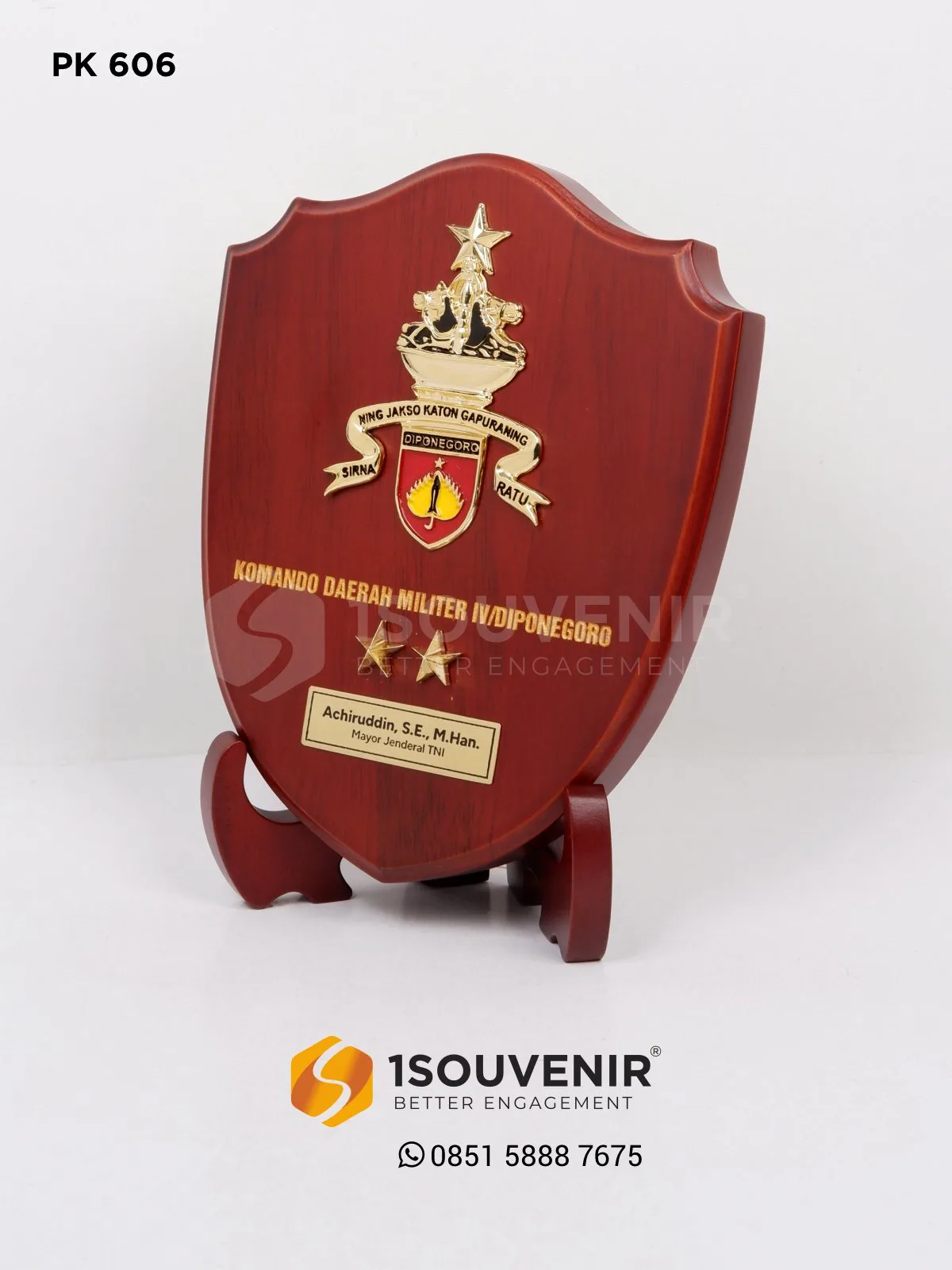 PK606 Wooden Plaque Komando Daerah Militer IV