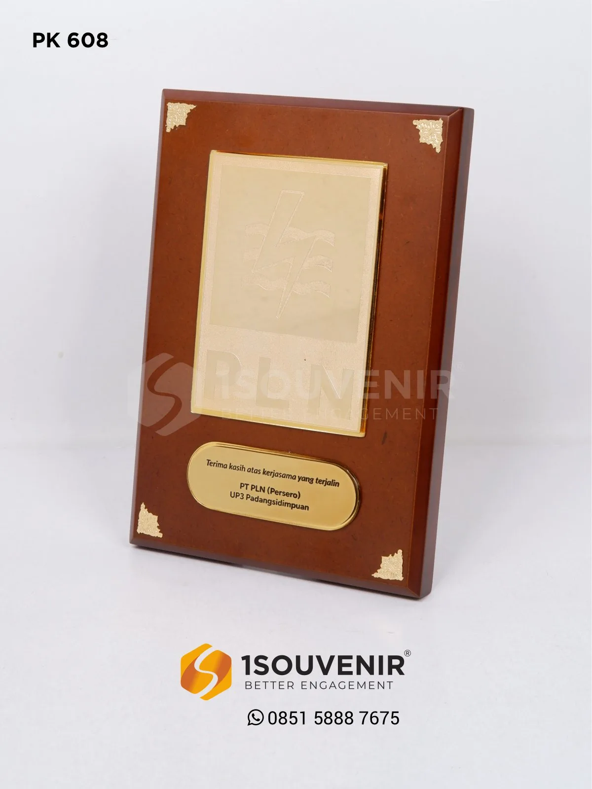 PK608 Wooden Plaque PLN UP3 Padangsidimpuan