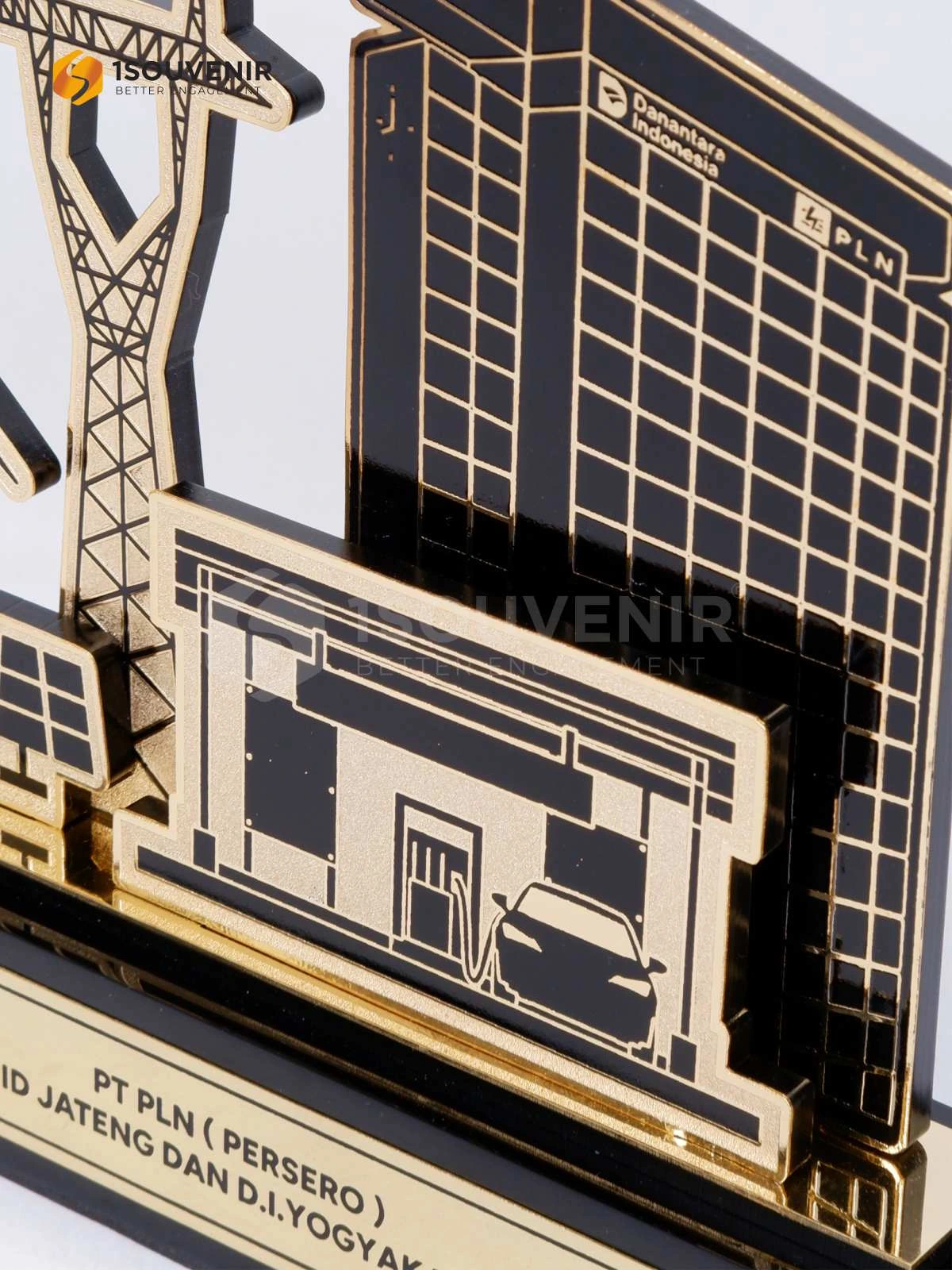 DETAIL-PL343 Metal Plaque PLN UID Jateng