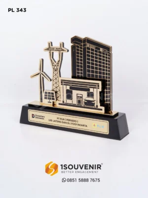 PL343 Metal Plaque PLN UID Jateng