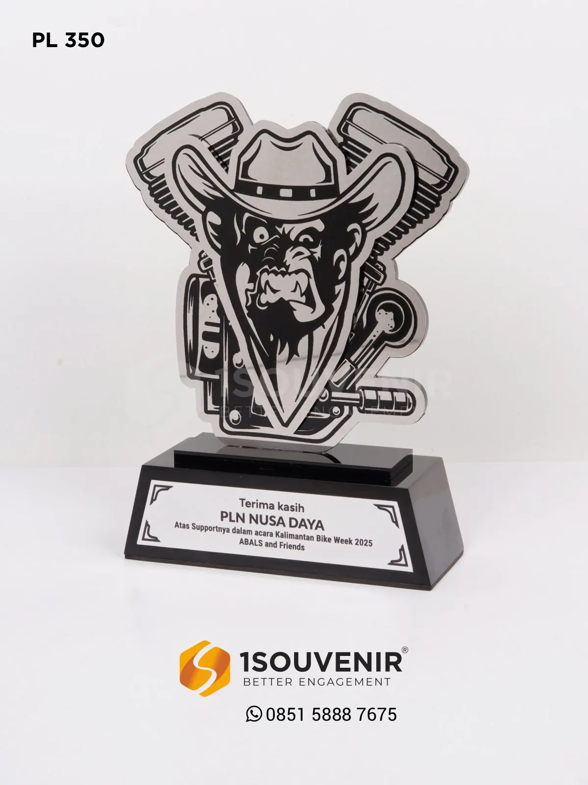 PL350 Metal Plaque Kalimantan Bike Week