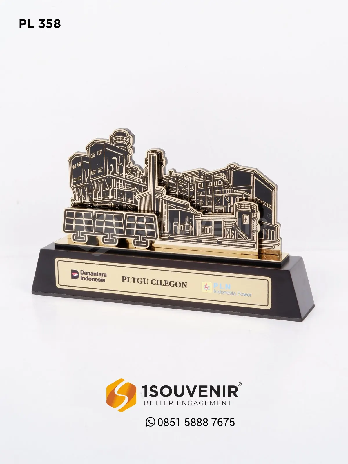 PL358 Metal Plaque PLTGU Cilegon