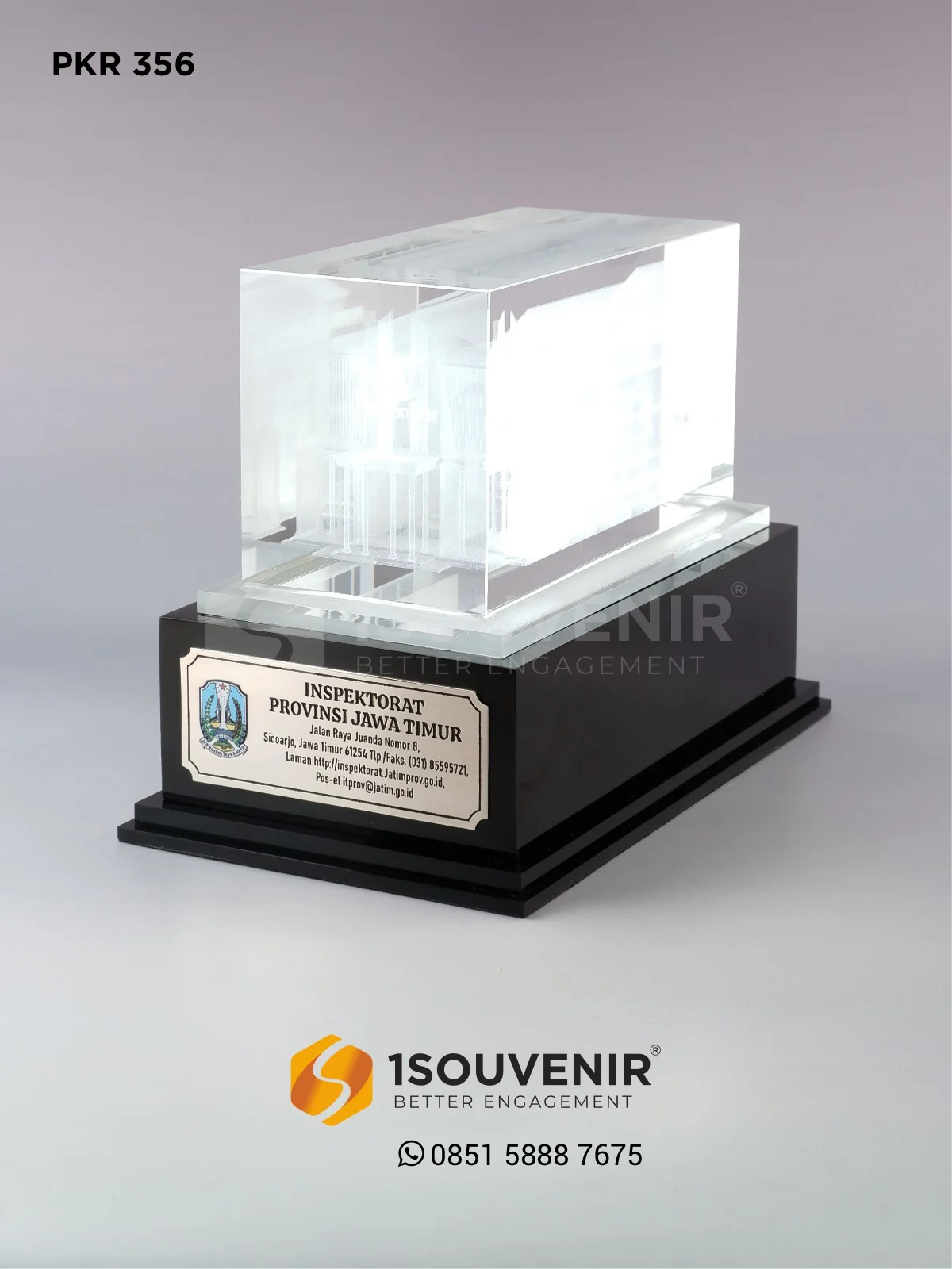 PKR356 Crystal Plaque Inspektorat Provinsi Jatim